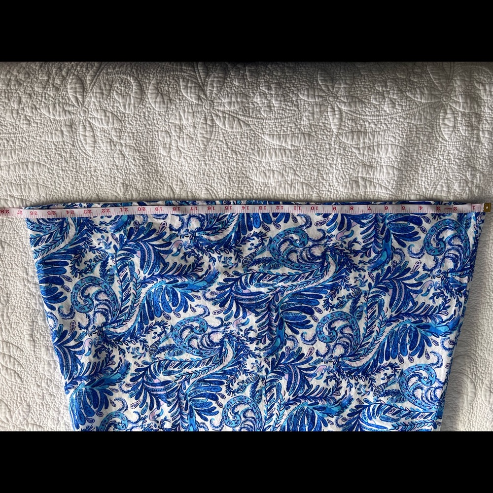 RARE Lilly Pulitzer GRETNA 16 LINEN Skirt Set BAHA BLUE BIRD IS THE WORD NWT - Picture 8 of 15